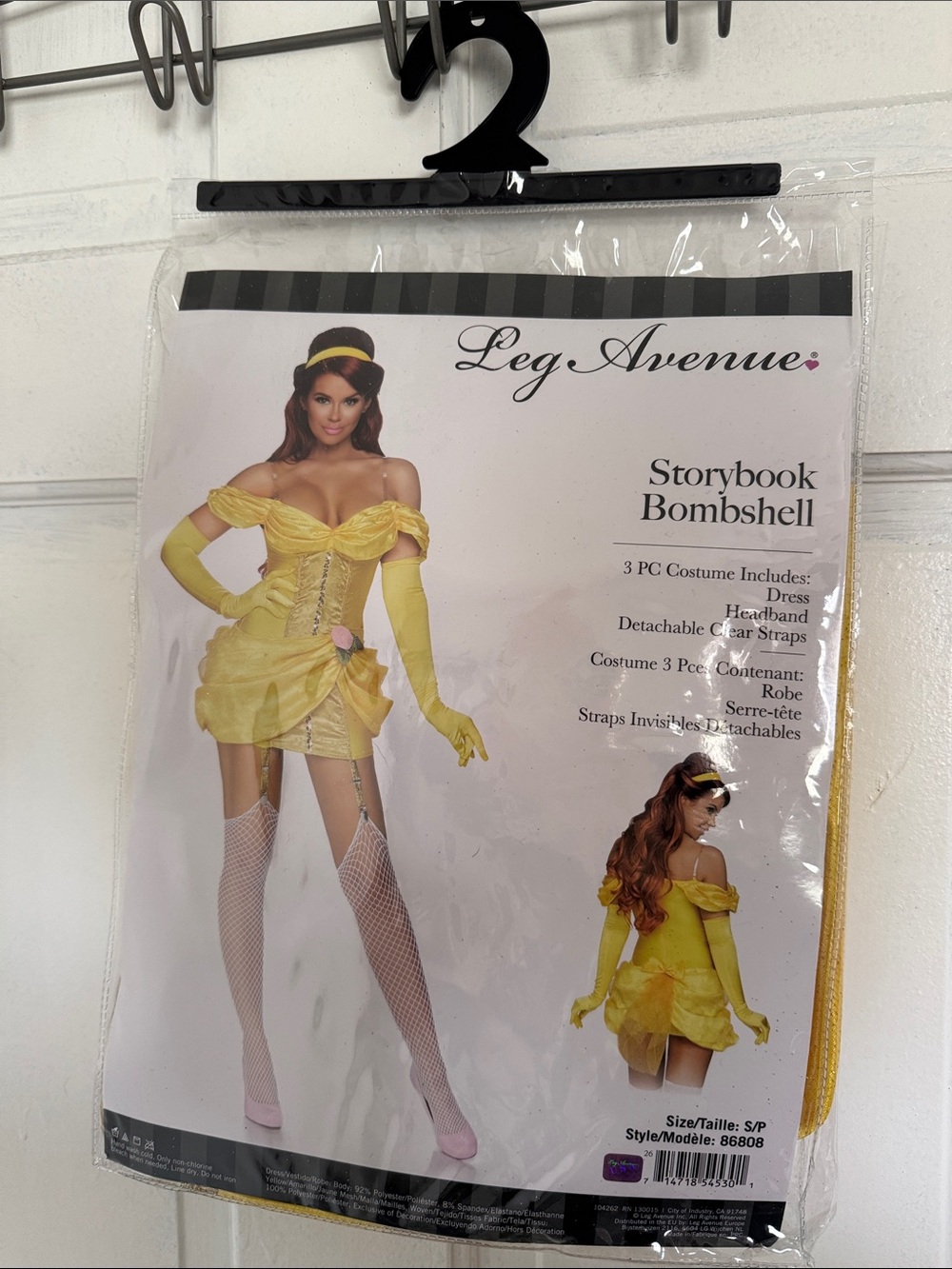 Leg Avenue Yellow Storybook Bombshell Costume Dress with Gloves & Headband